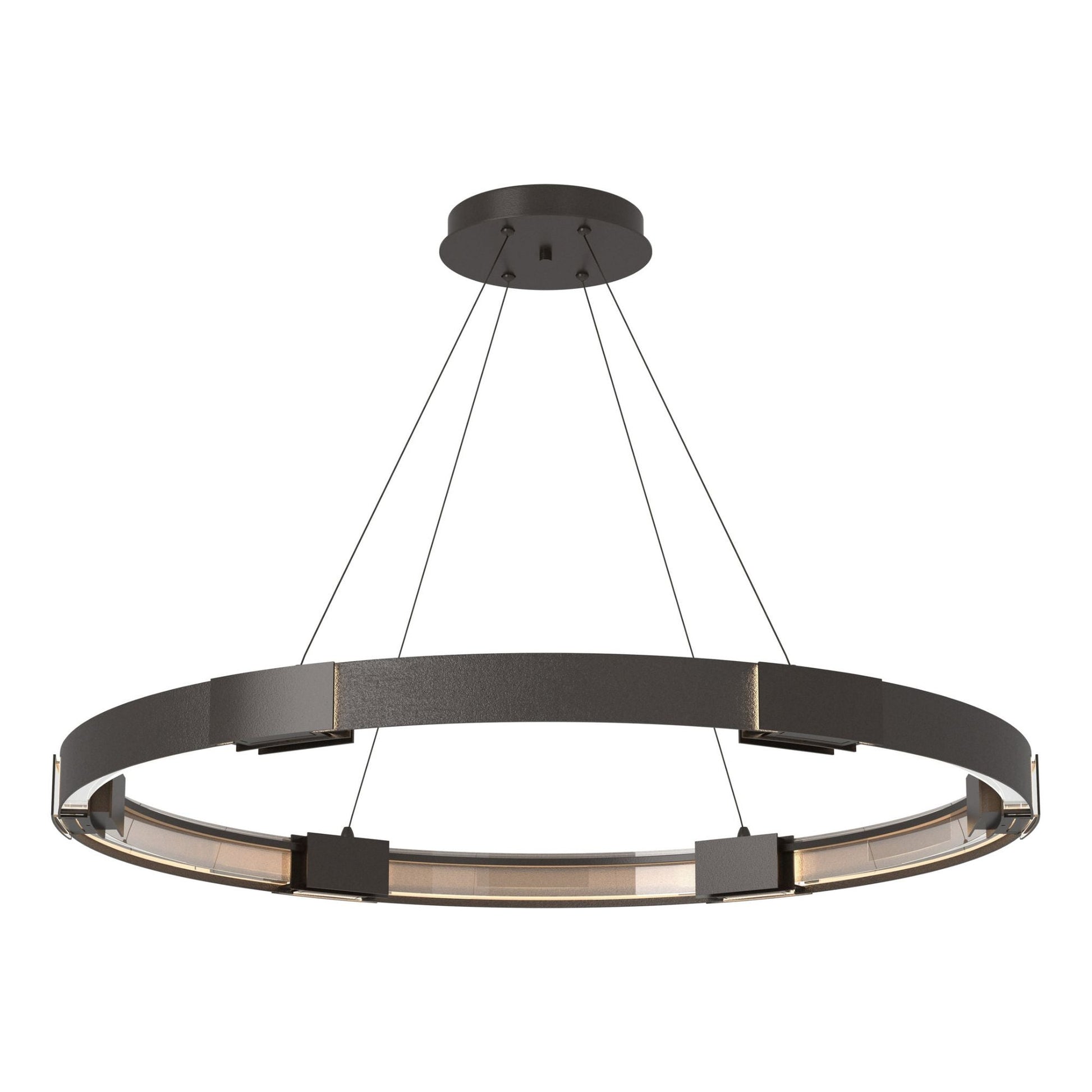 Aura Large LED Pendant 12-Light Clear Glass (ZM) in Oil Rubbed Bronze