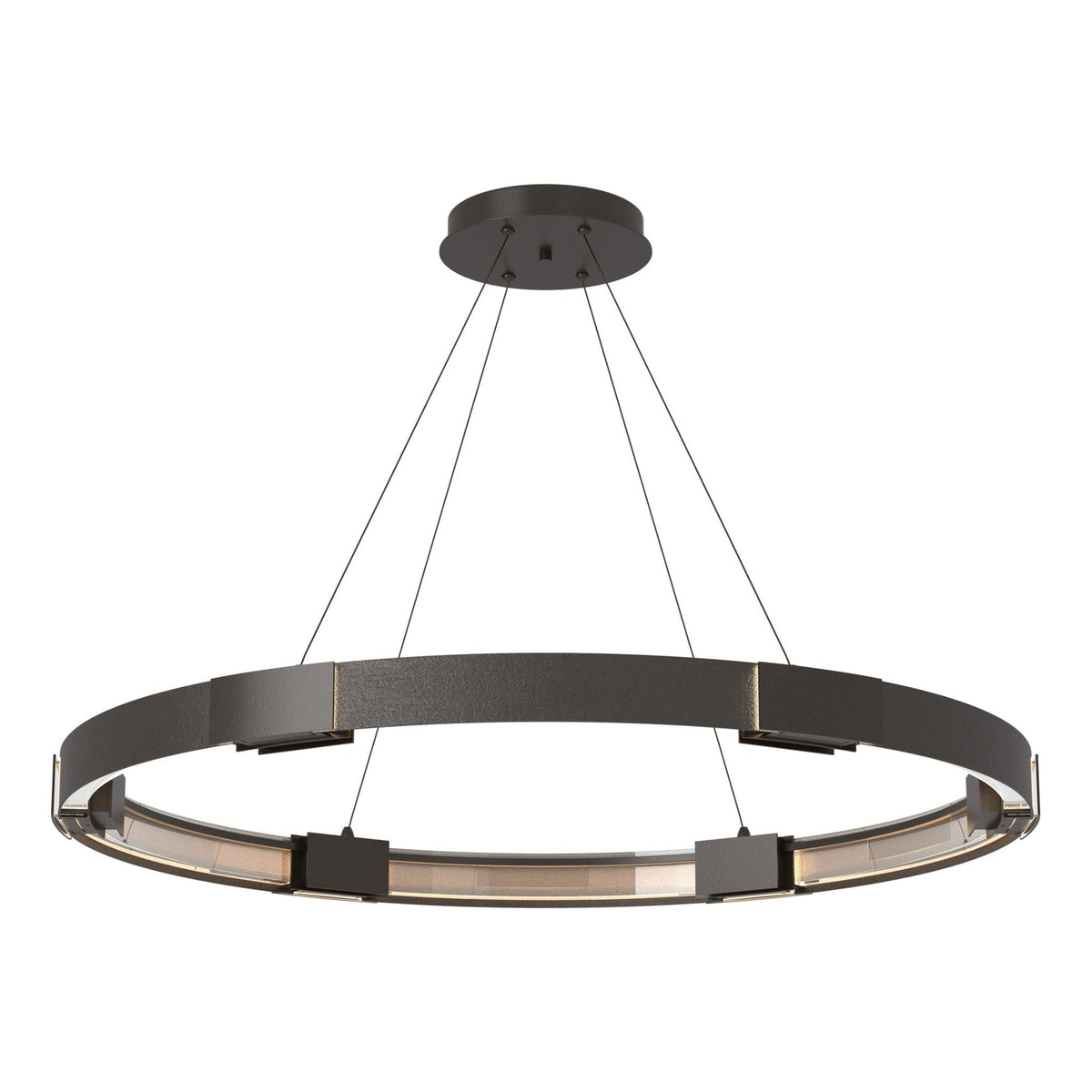 Aura Large LED Pendant 12-Light Clear Glass (ZM) in Oil Rubbed Bronze