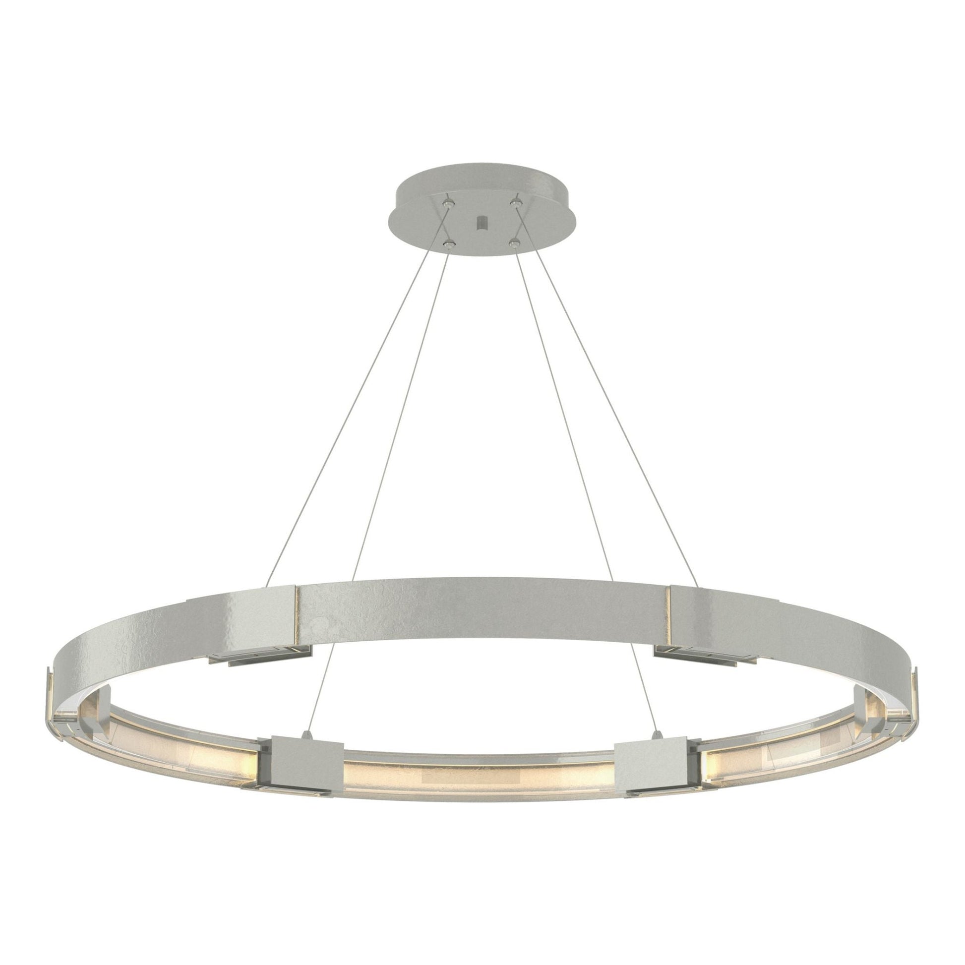 Aura Large LED Pendant 12-Light Clear Glass (ZM) in Sterling