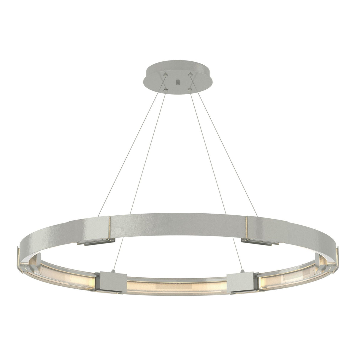 Aura Large LED Pendant 12-Light Clear Glass (ZM) in Sterling