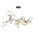 Celesse Pendant 6-Light Modern Brass Accent in Black