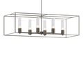 Portico Pendant 6-Light Dark Smoke Accent Seeded Clear Glass (II) in Dark Smoke