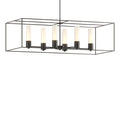 Portico Pendant 6-Light Dark Smoke Accent Opal Glass (GG) in Black