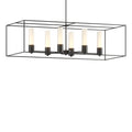 Portico Pendant 6-Light Black Accent Opal Glass (GG) in Black