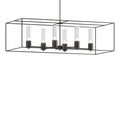 Portico Pendant 6-Light Black Accent Seeded Clear Glass (II) in Black