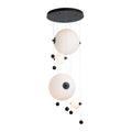 Abacus 4-Light Round LED Pendant LED Opal Glass (GG) in Black