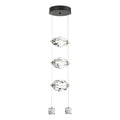 Gatsby 3-Light LED Pendant Crystal LED in Black