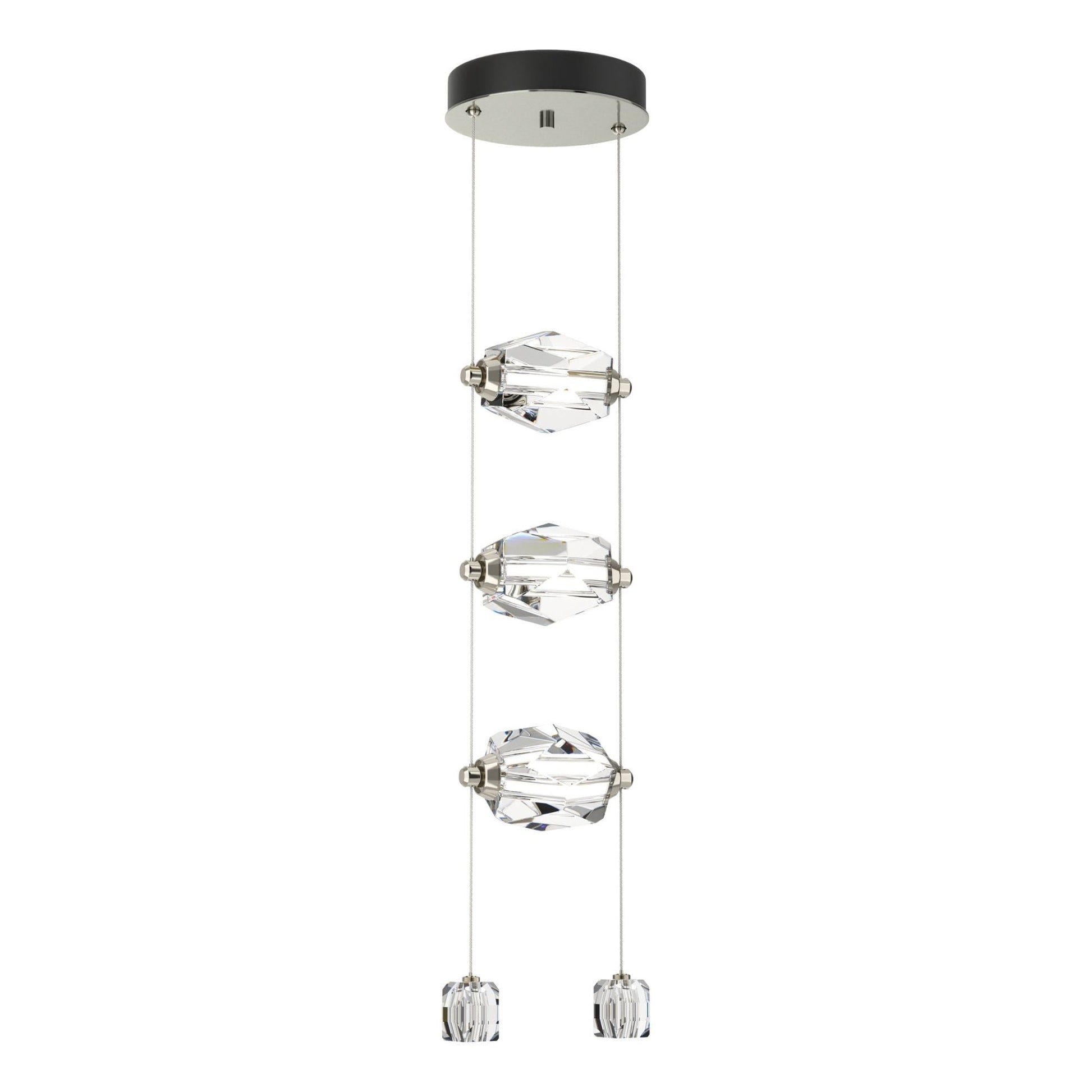 Gatsby 3-Light LED Pendant Crystal LED in Sterling