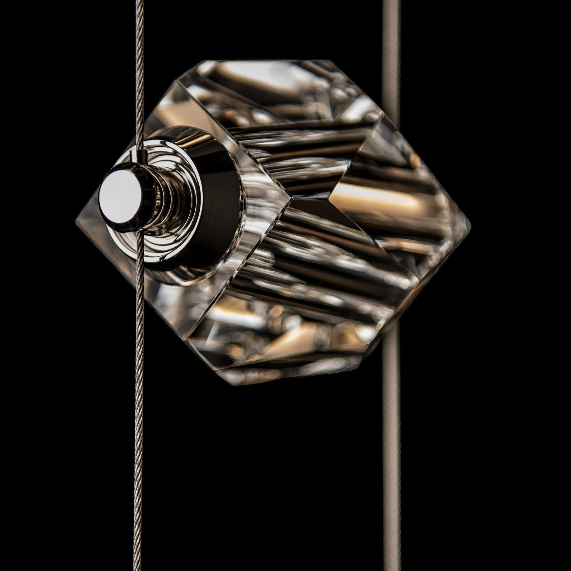 Gatsby 3-Light LED Pendant Crystal LED in Modern Brass