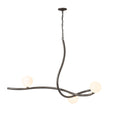 Slide Pendant 3-Light Opal Glass (GG) in Dark Smoke
