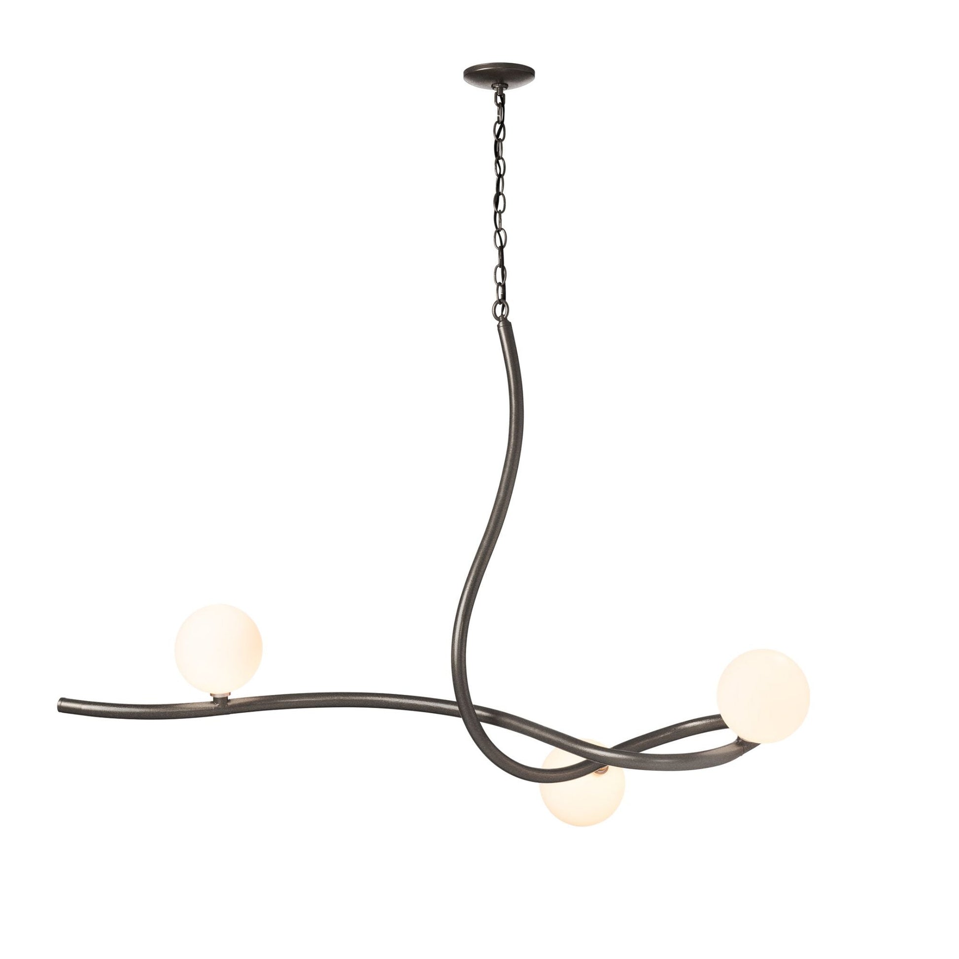 Slide Pendant 3-Light Opal Glass (GG) in Dark Smoke