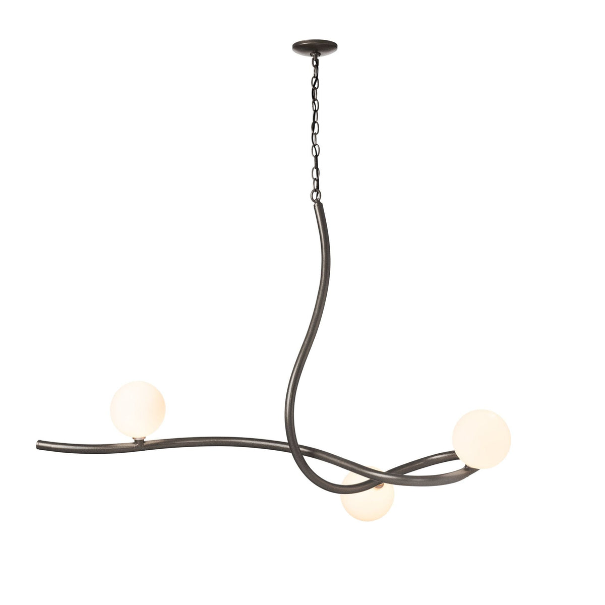 Slide Pendant 3-Light Opal Glass (GG) in Dark Smoke