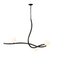 Slide Pendant 3-Light Opal Glass (GG) in Black