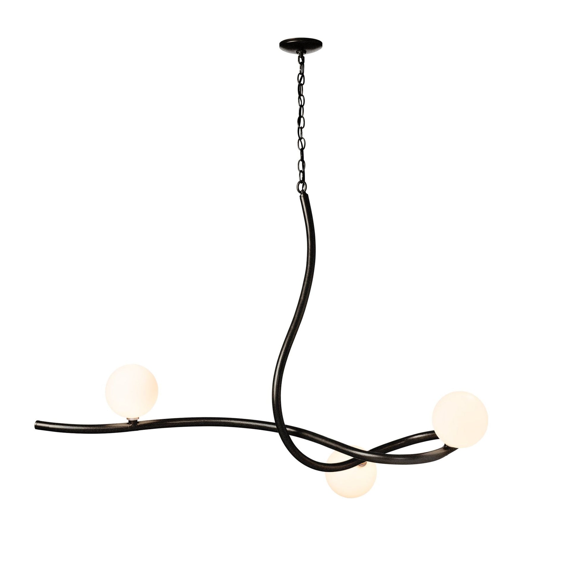 Slide Pendant 3-Light Opal Glass (GG) in Black