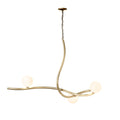 Slide Pendant 3-Light Opal Glass (GG) in Modern Brass