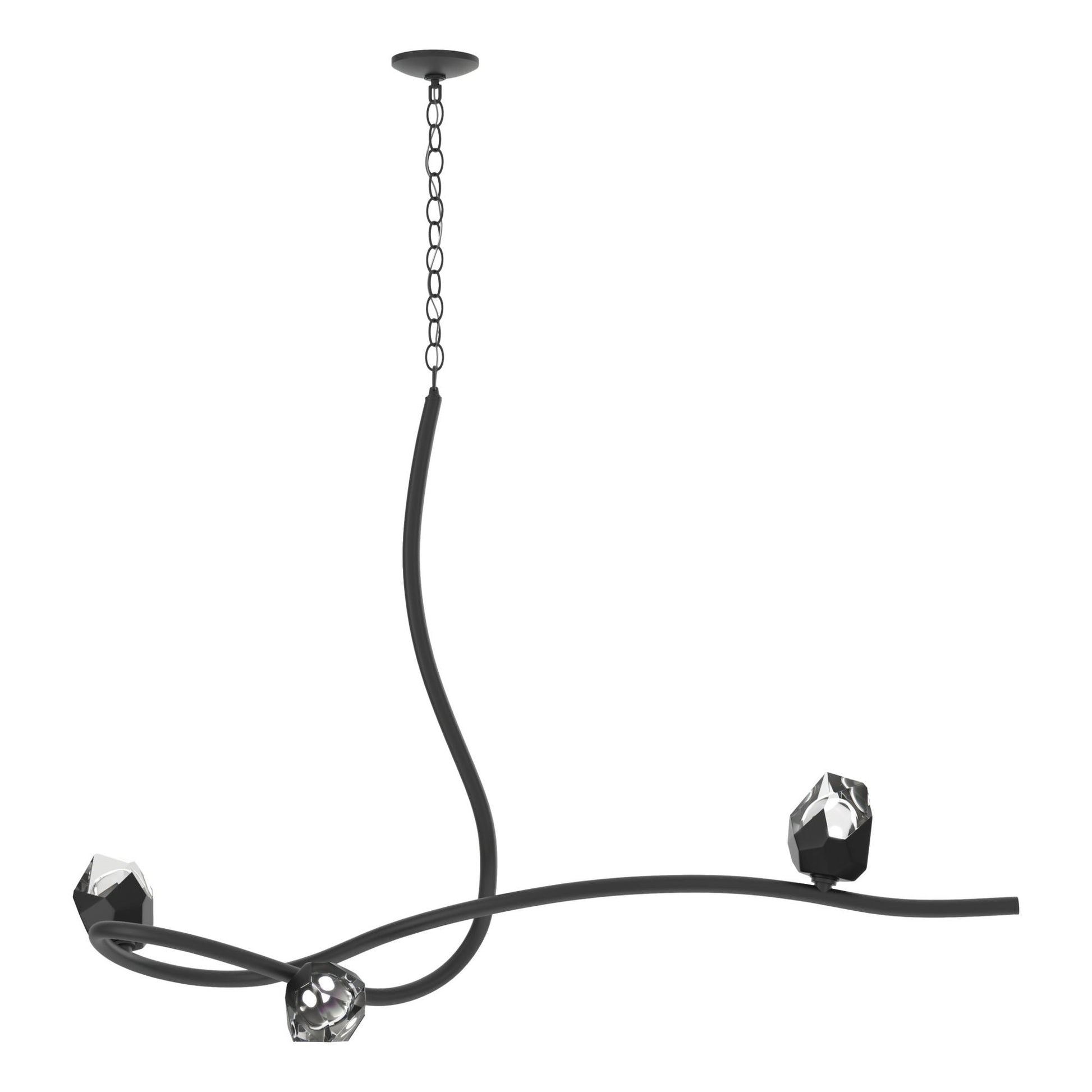 Glacier 3-Light Pendant 3-Light Black Crystal (BP) in Black