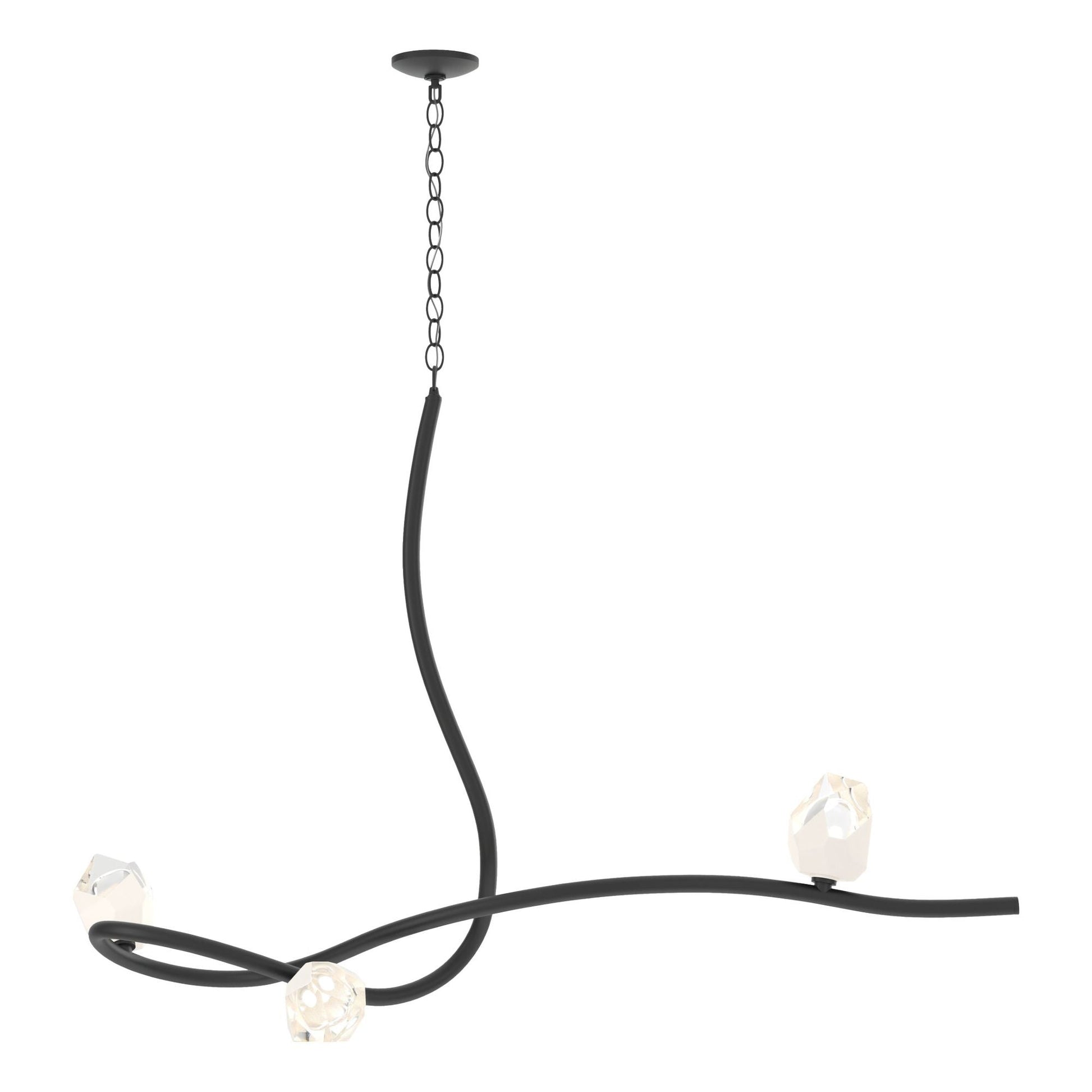 Glacier 3-Light Pendant 3-Light White Crystal (WP) in Black