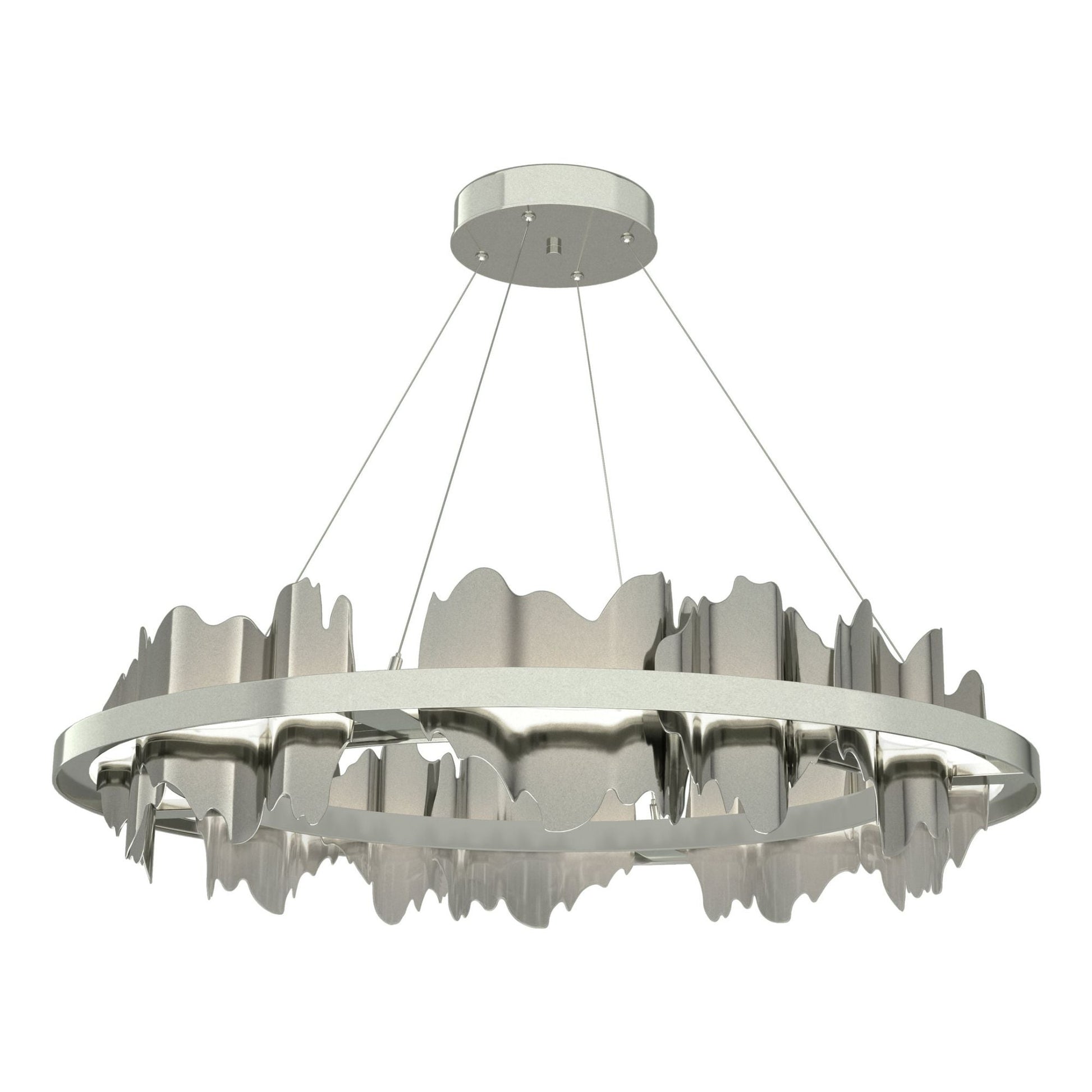 Hildene Circular LED Pendant Sterling Accent LED in Sterling