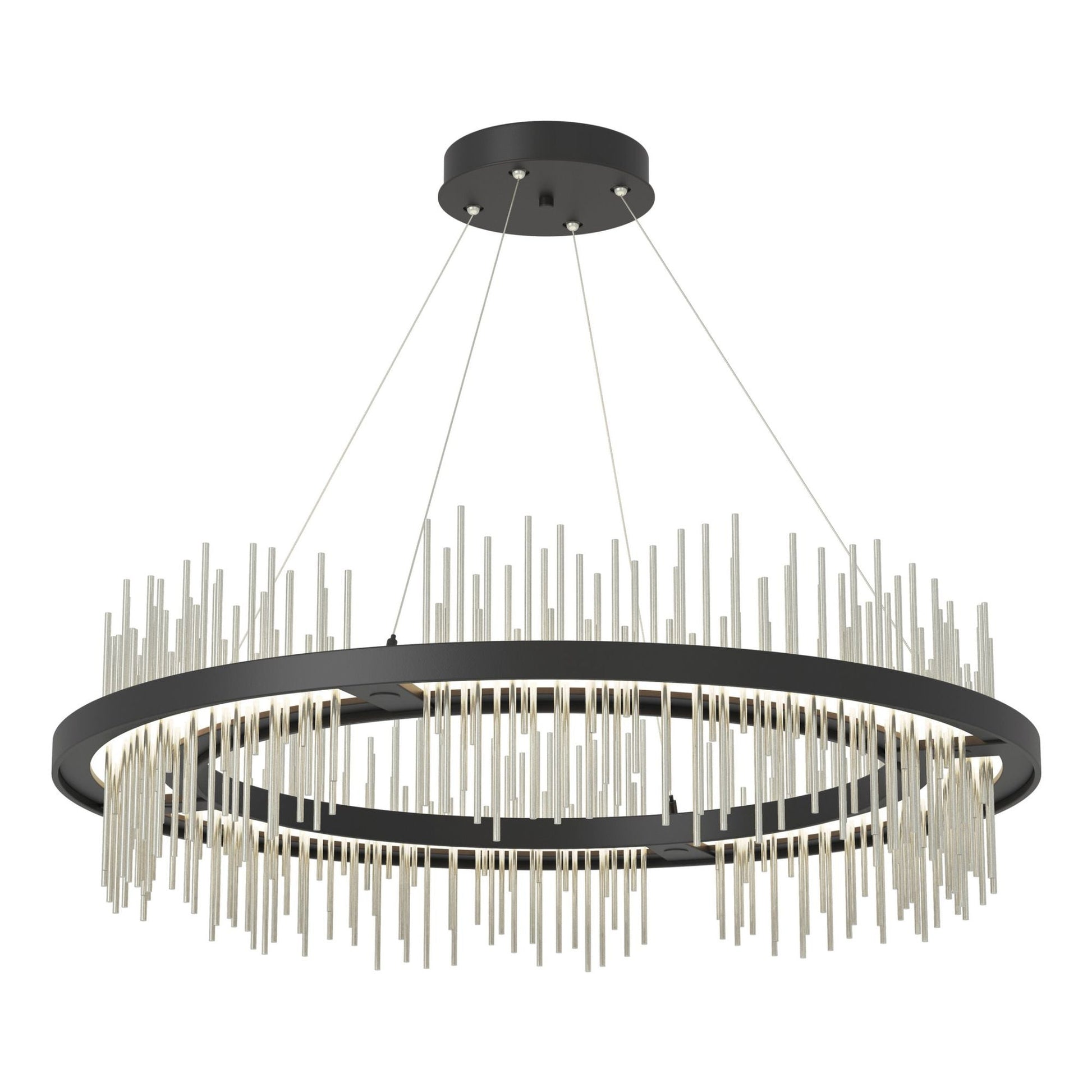 Gossamer Circular LED Pendant Sterling Accent LED in Black