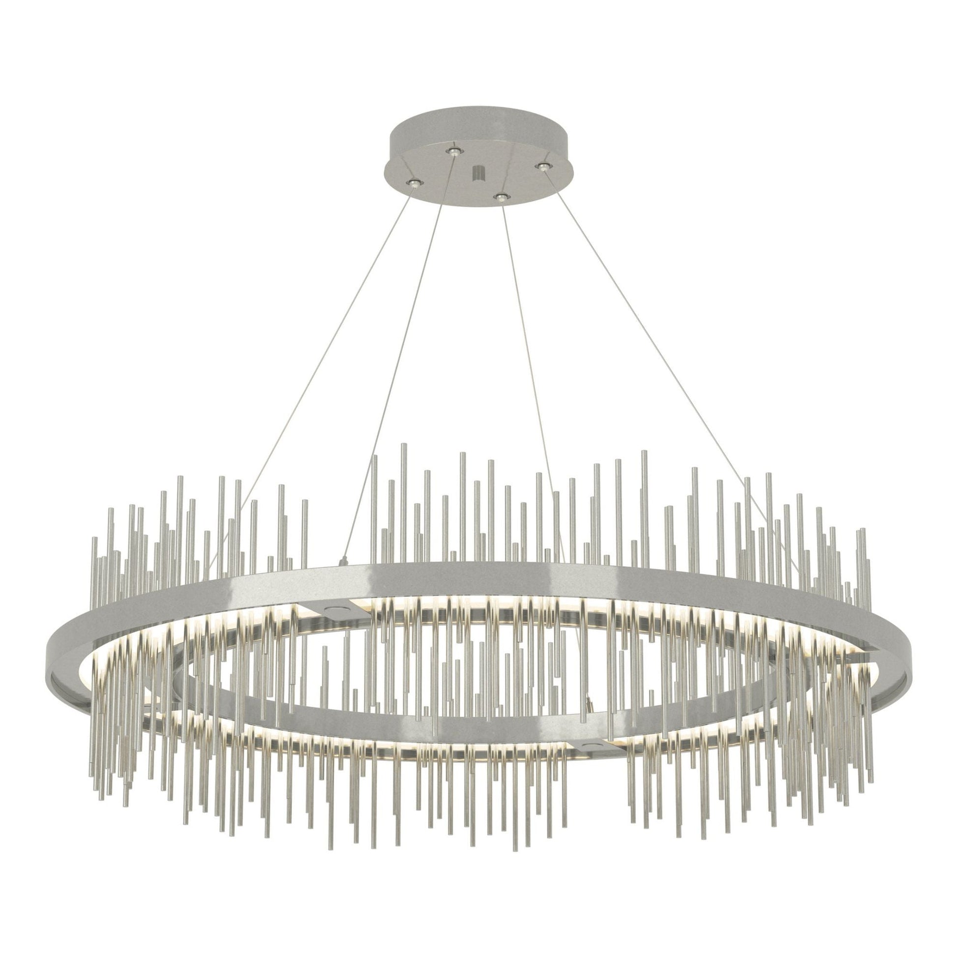 Gossamer Circular LED Pendant Sterling Accent LED in Sterling