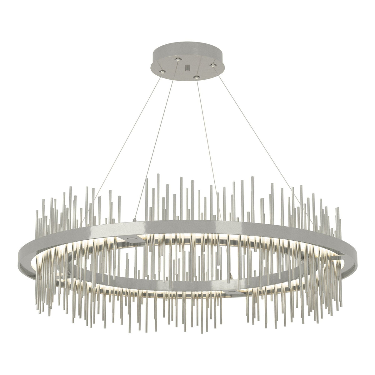 Gossamer Circular LED Pendant Sterling Accent LED in Sterling
