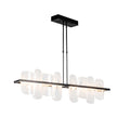 Vitre Large Linear LED Pendant LED White Swirl Glass (YR) in Black