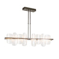 Vitre Large Linear LED Pendant LED White Swirl Glass (YR) in Oil Rubbed Bronze