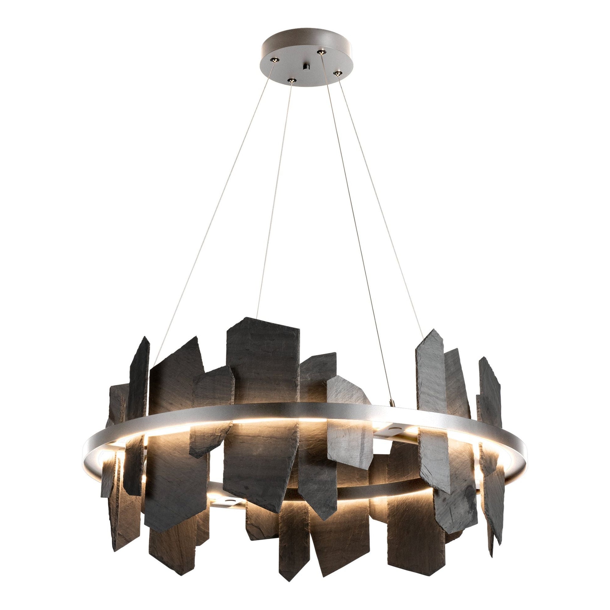 Ardesia Circular LED Pendant Slate LED in Sterling