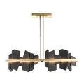 Ardesia Linear LED Pendant Slate LED in Modern Brass