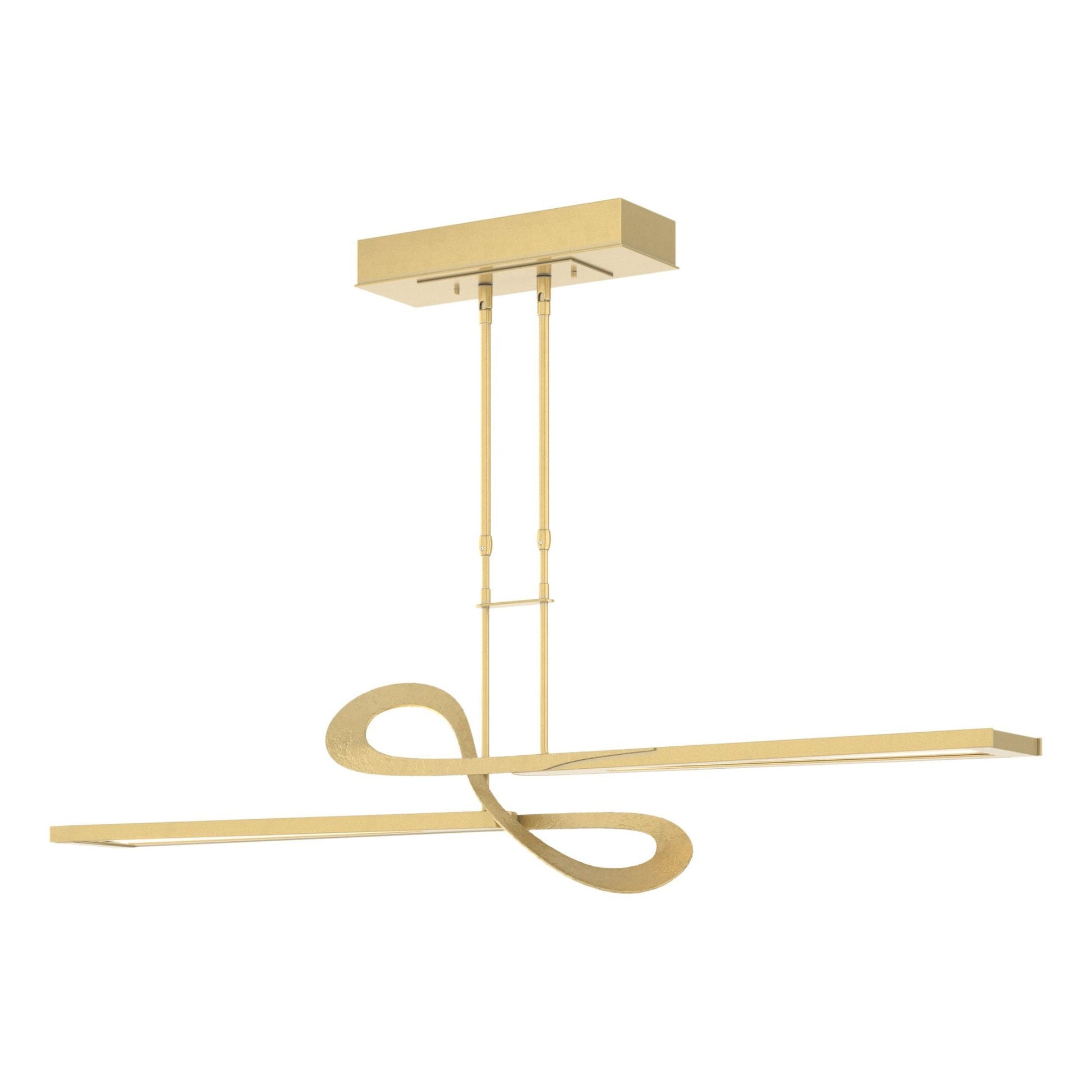 Switchback LED Pendant LED in Modern Brass