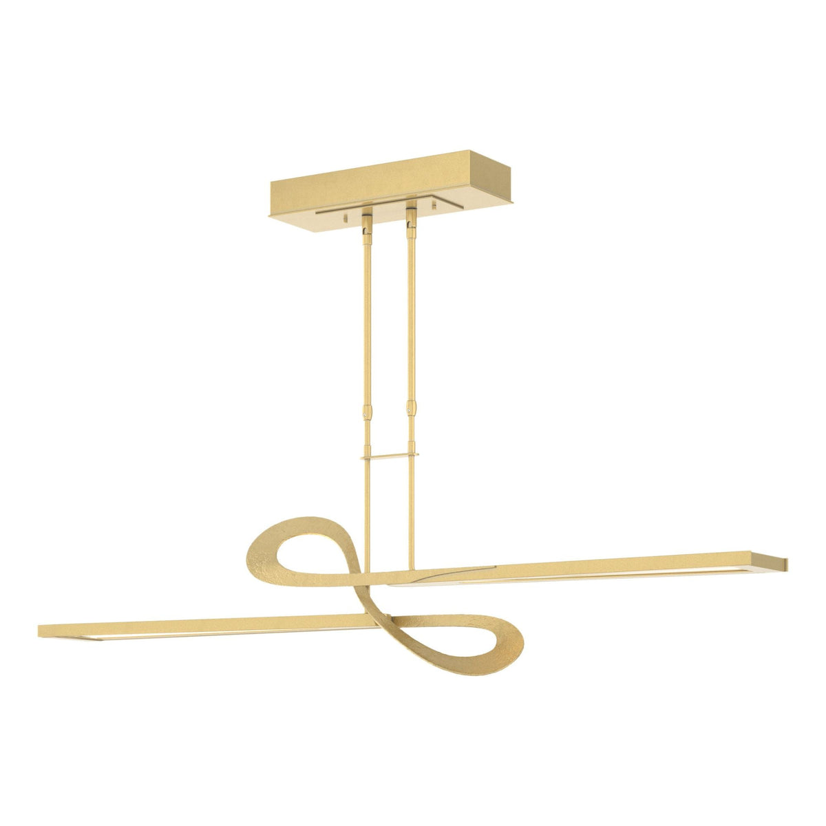 Switchback LED Pendant LED in Modern Brass