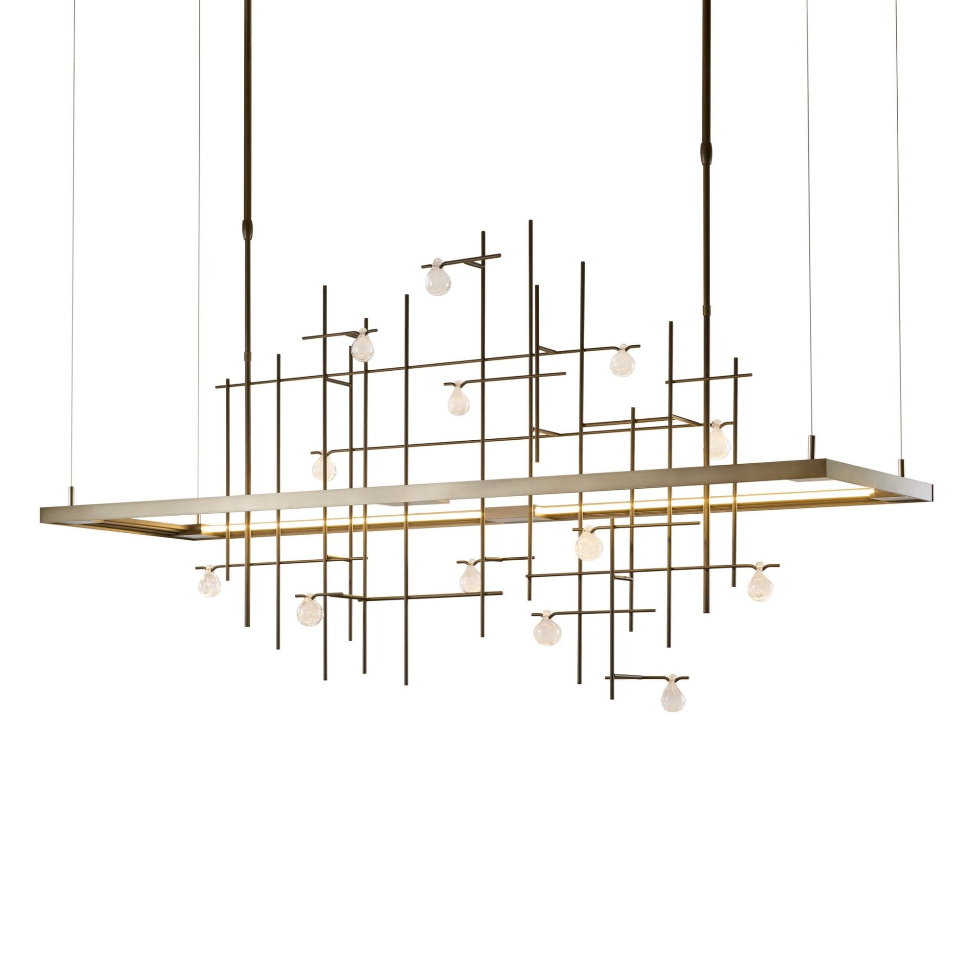 Spring LED Pendant LED Clear Bubble Glass (YG) in Dark Smoke