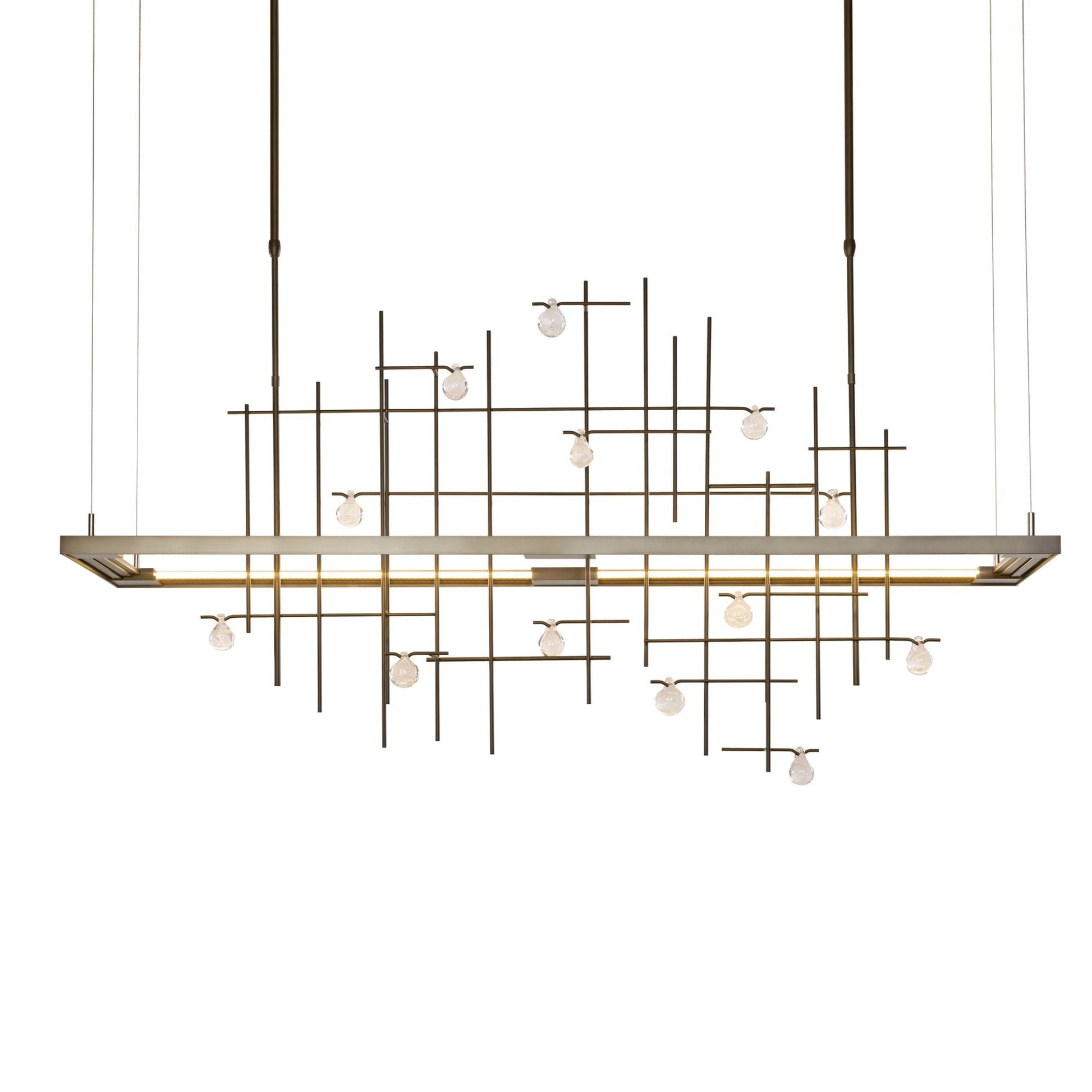 Spring LED Pendant LED Clear Bubble Glass (YG) in Dark Smoke