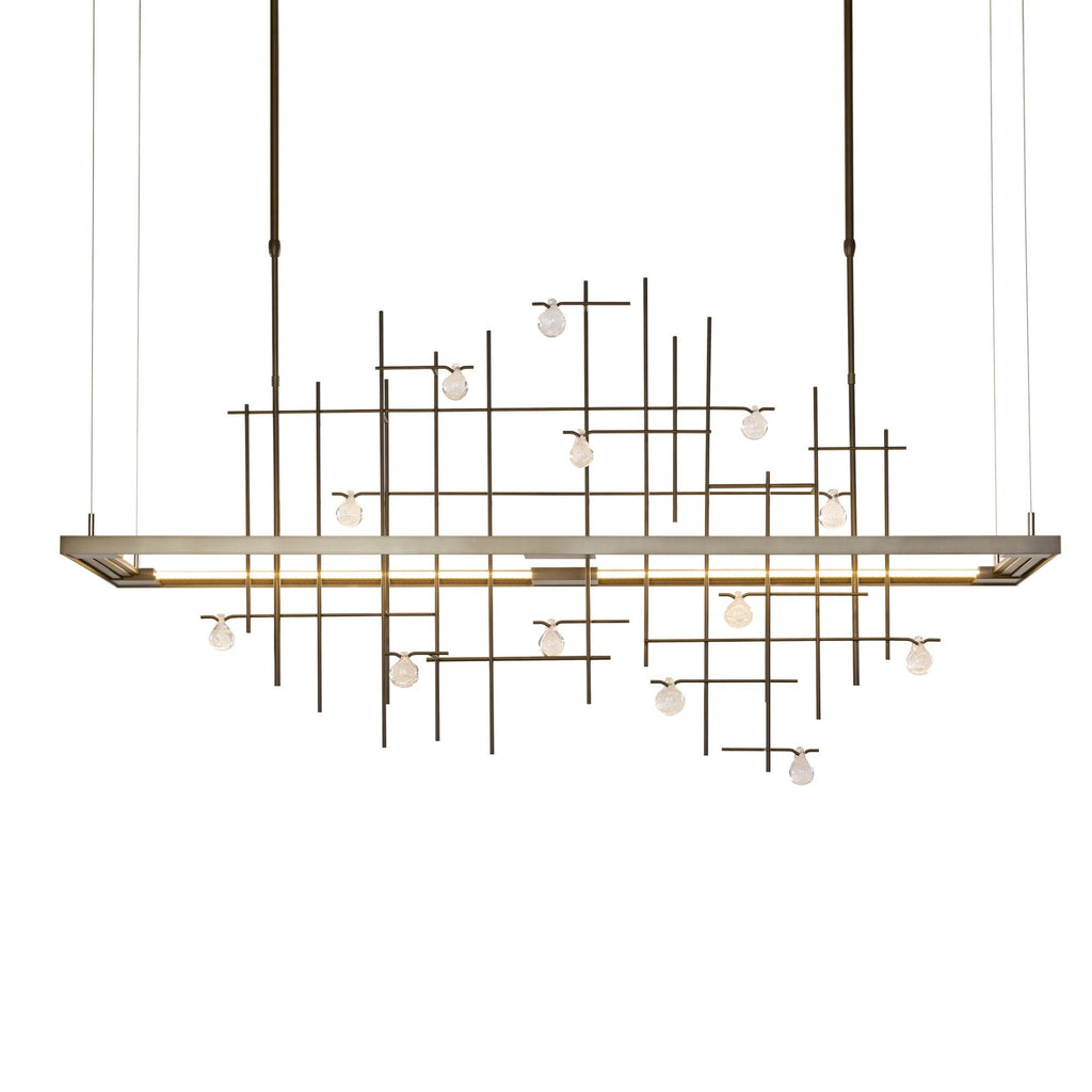 Spring LED Pendant LED Clear Bubble Glass (YG) in Dark Smoke