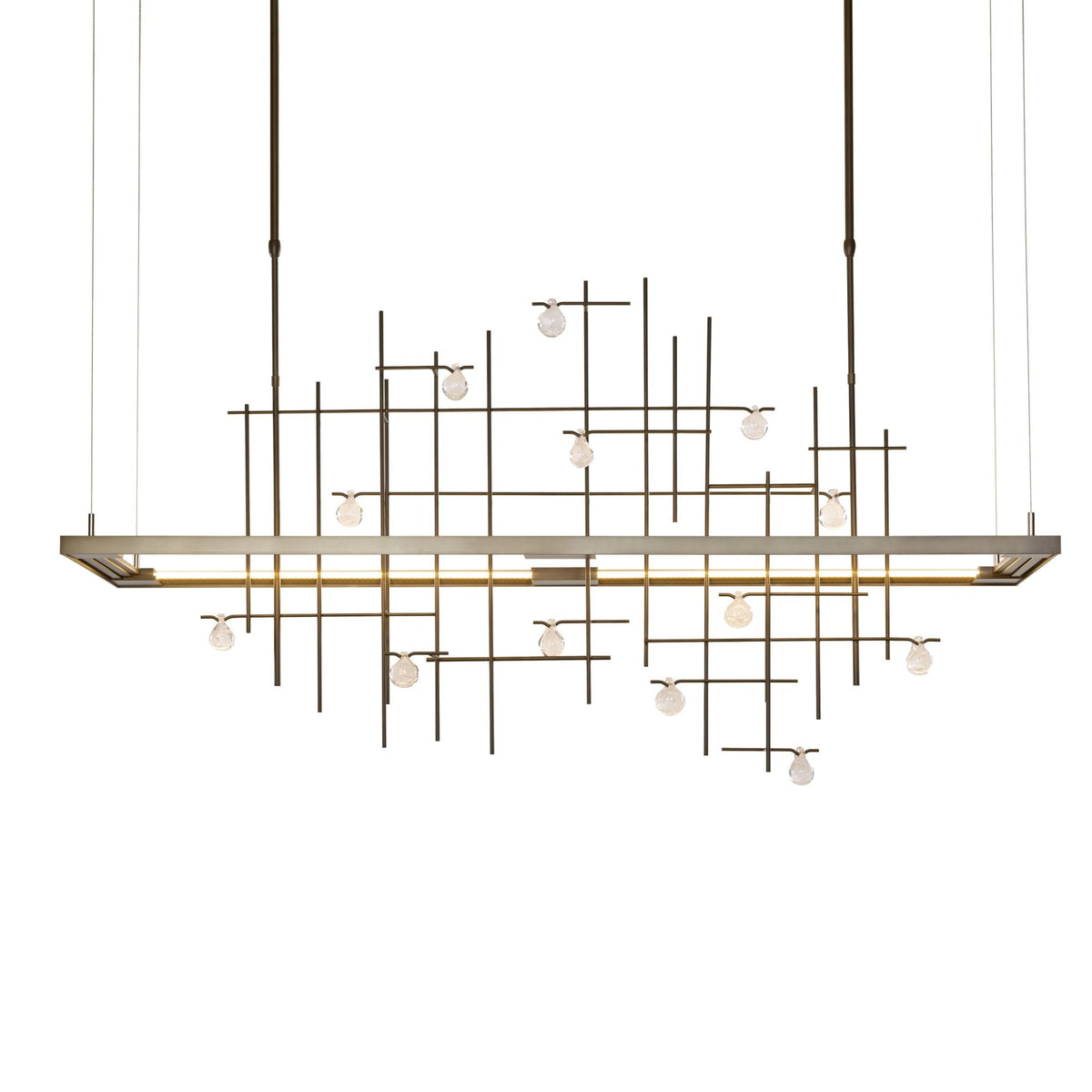 Spring LED Pendant LED Clear Bubble Glass (YG) in Dark Smoke