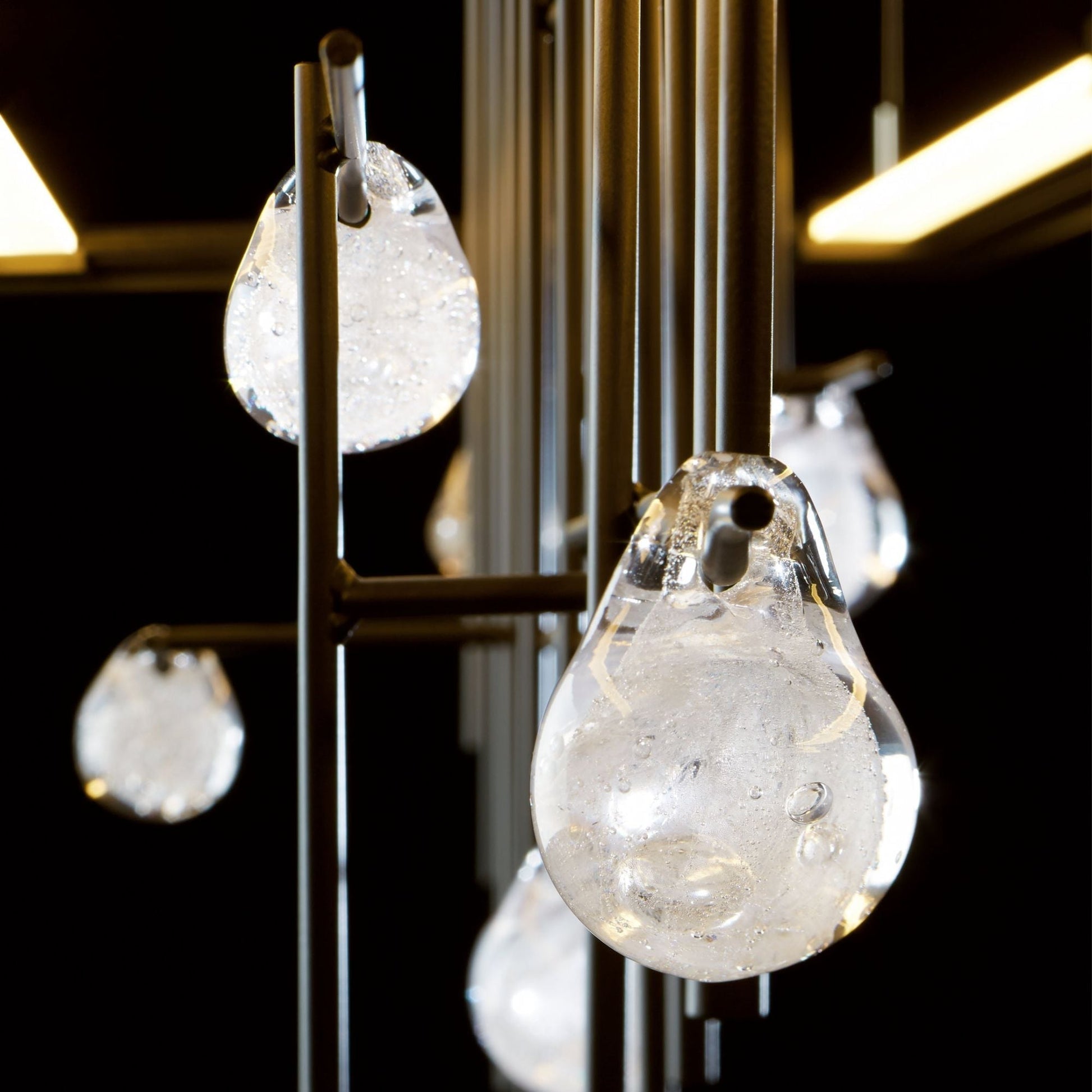 Spring LED Pendant LED Clear Bubble Glass (YG) in Dark Smoke