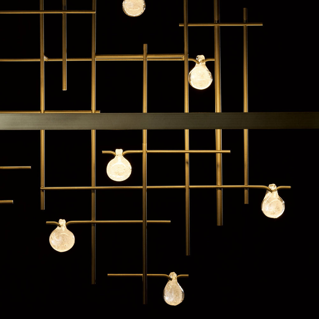 Spring LED Pendant LED Clear Bubble Glass (YG) in Dark Smoke