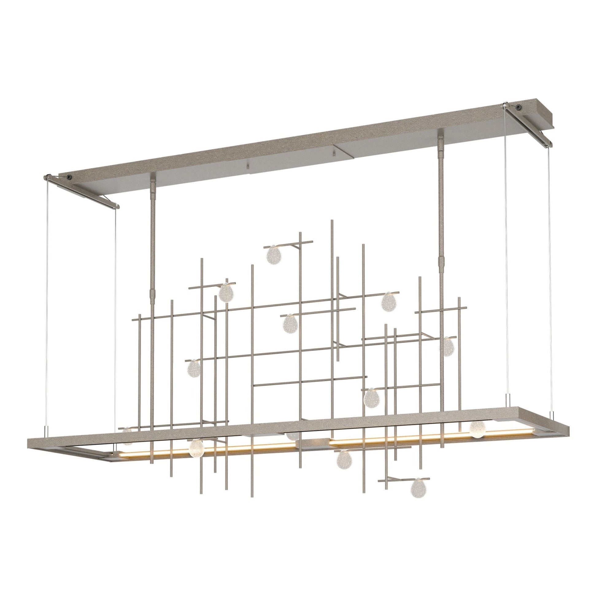 Spring LED Pendant LED Clear Bubble Glass (YG) in Dark Smoke