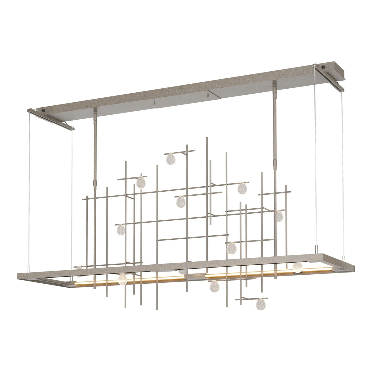 Spring LED Pendant LED Clear Bubble Glass (YG) in Dark Smoke