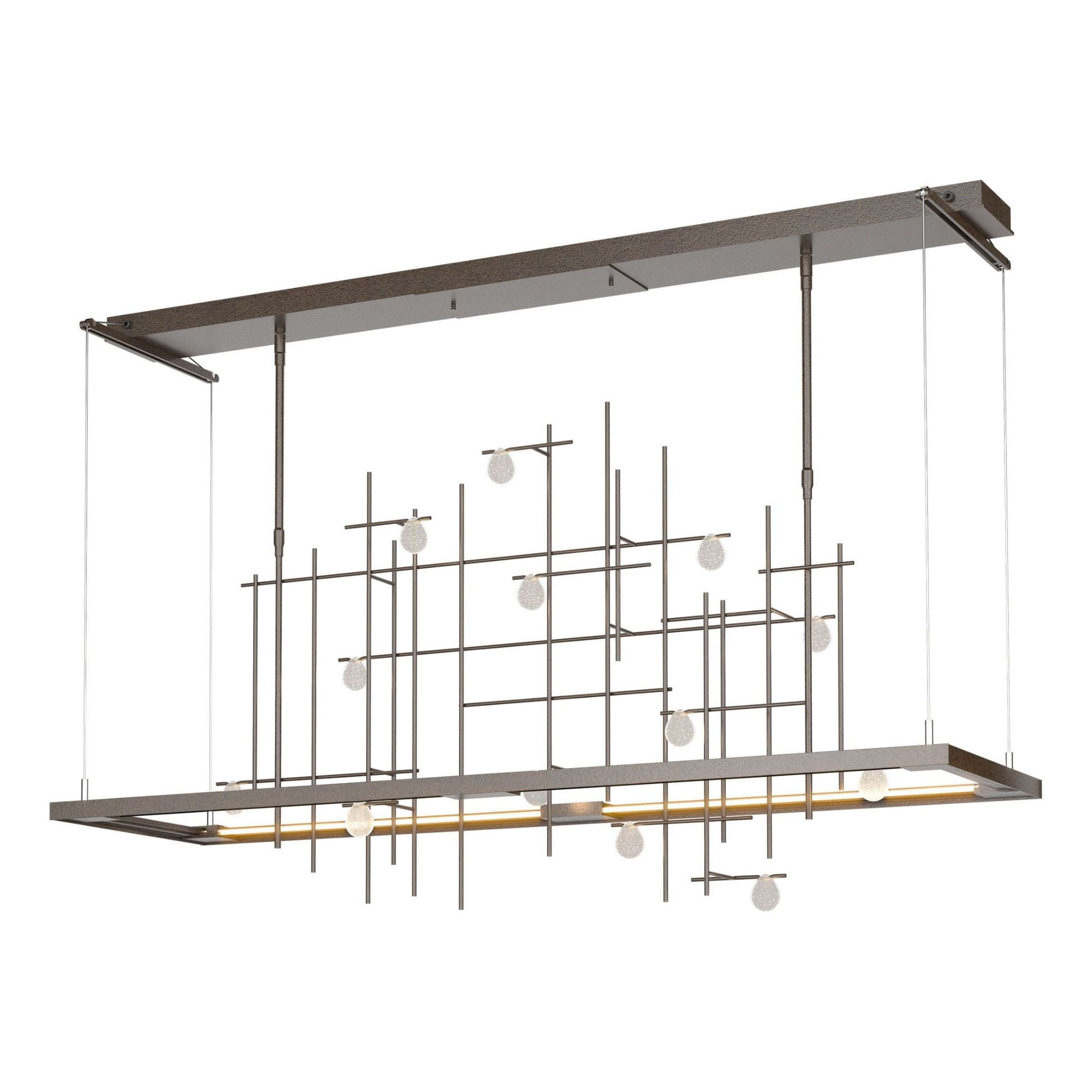 Spring LED Pendant LED Clear Bubble Glass (YG) in Oil Rubbed Bronze