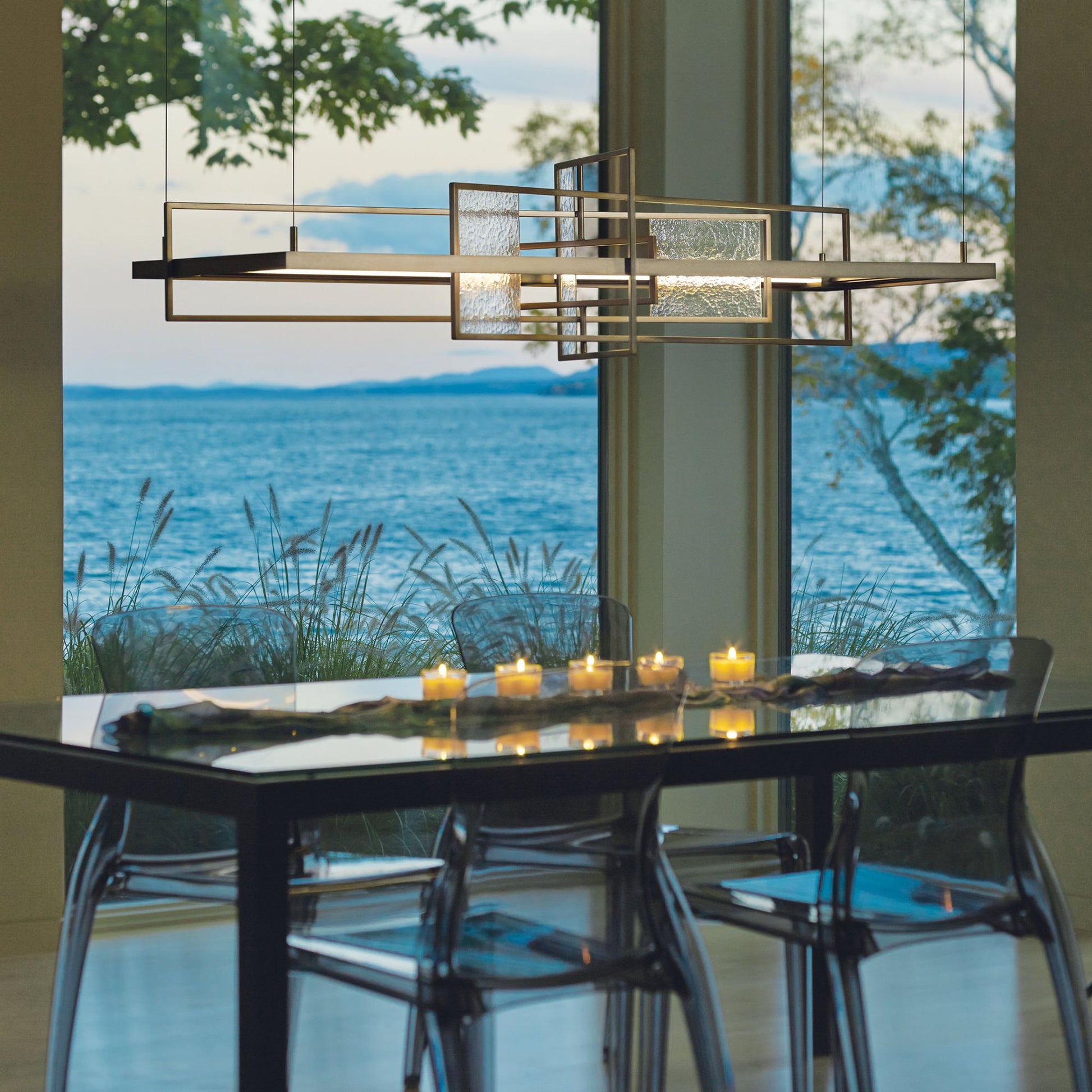 Summer LED Pendant Aqualite Glass LED in Dark Smoke
