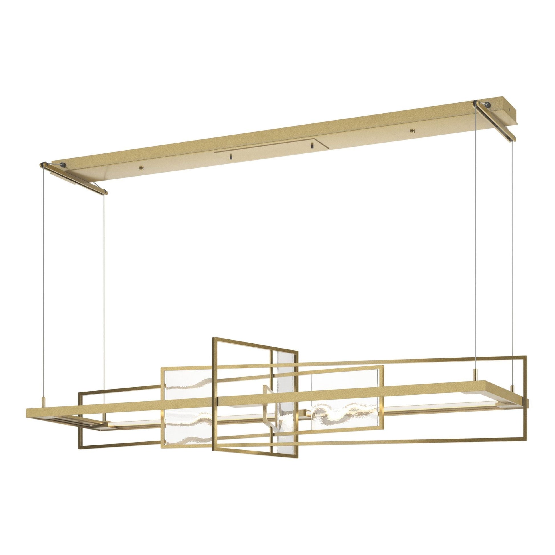 Summer LED Pendant Aqualite Glass LED in Modern Brass