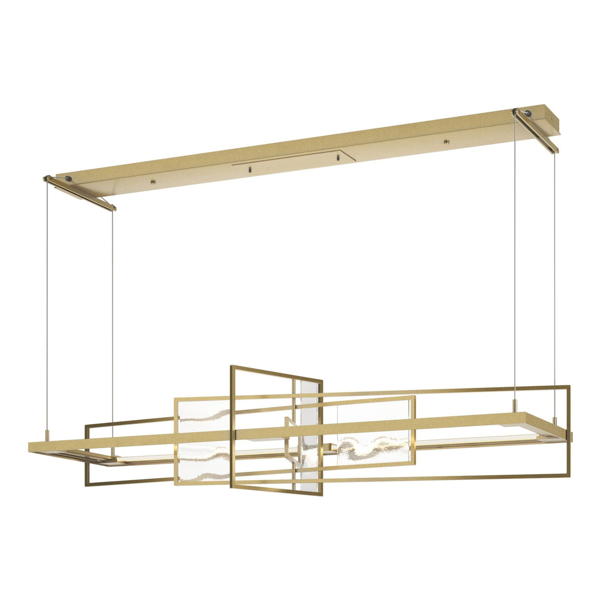 Summer LED Pendant Aqualite Glass LED in Modern Brass