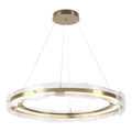 Solstice LED Pendant LED Clear Glass (ZM) in Modern Brass