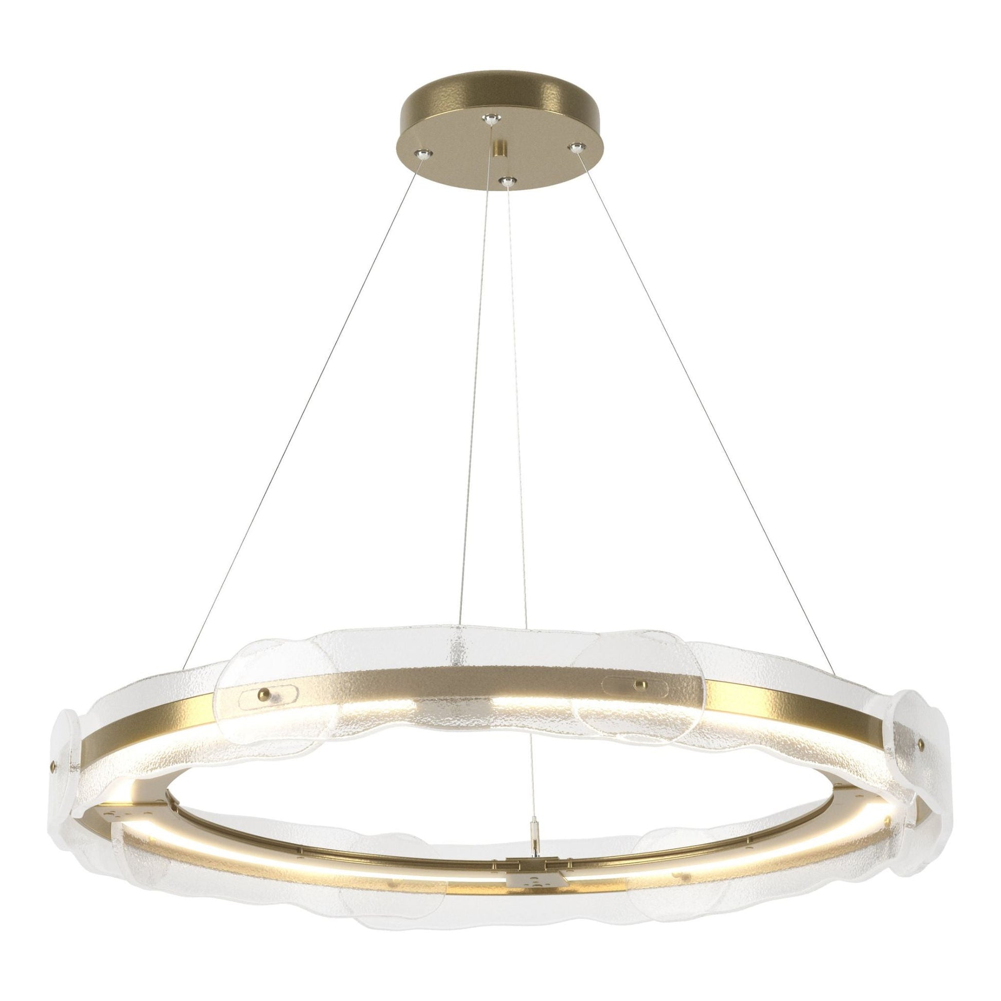 Solstice LED Pendant LED Clear Glass (ZM) in Modern Brass