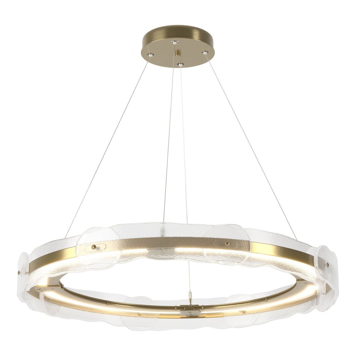Solstice LED Pendant LED Clear Glass (ZM) in Modern Brass