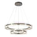 Solstice LED Tiered Pendant LED Clear Glass (ZM) in Dark Smoke