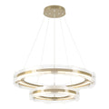 Solstice LED Tiered Pendant LED Clear Glass (ZM) in Modern Brass