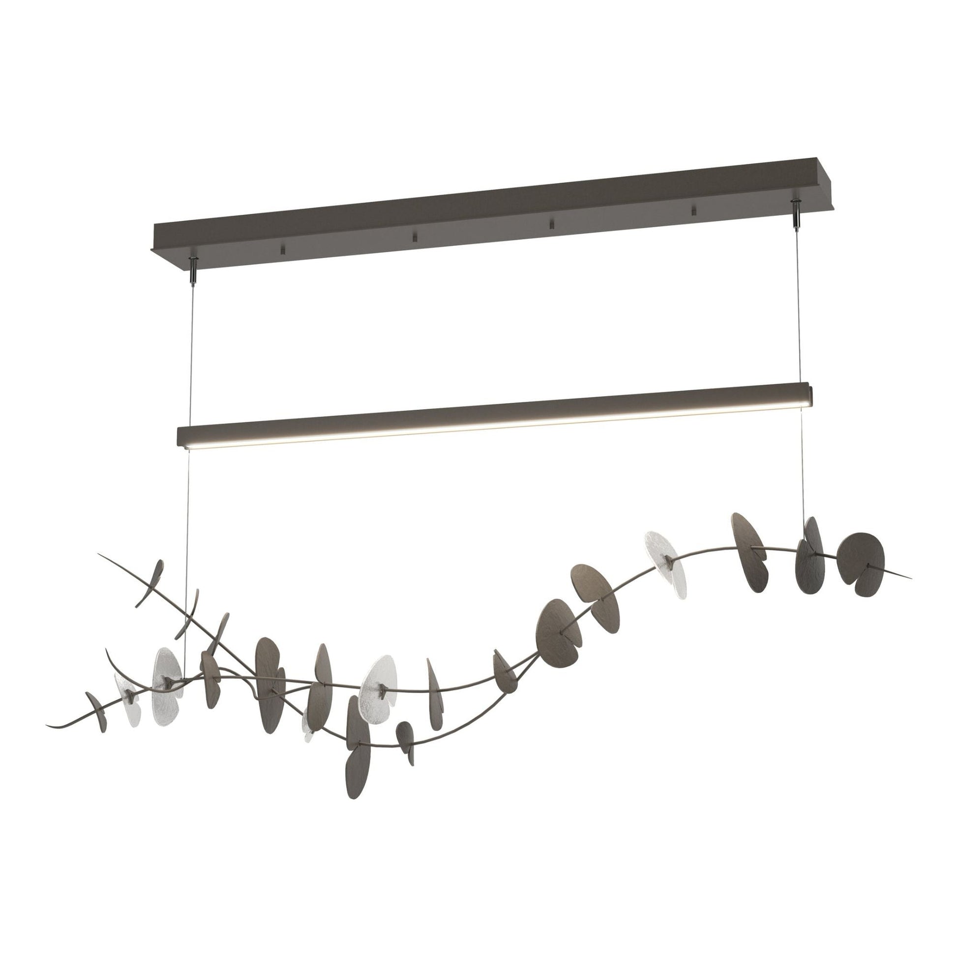 Lily LED Pendant LED Aqualite Glass (YQ) in Dark Smoke