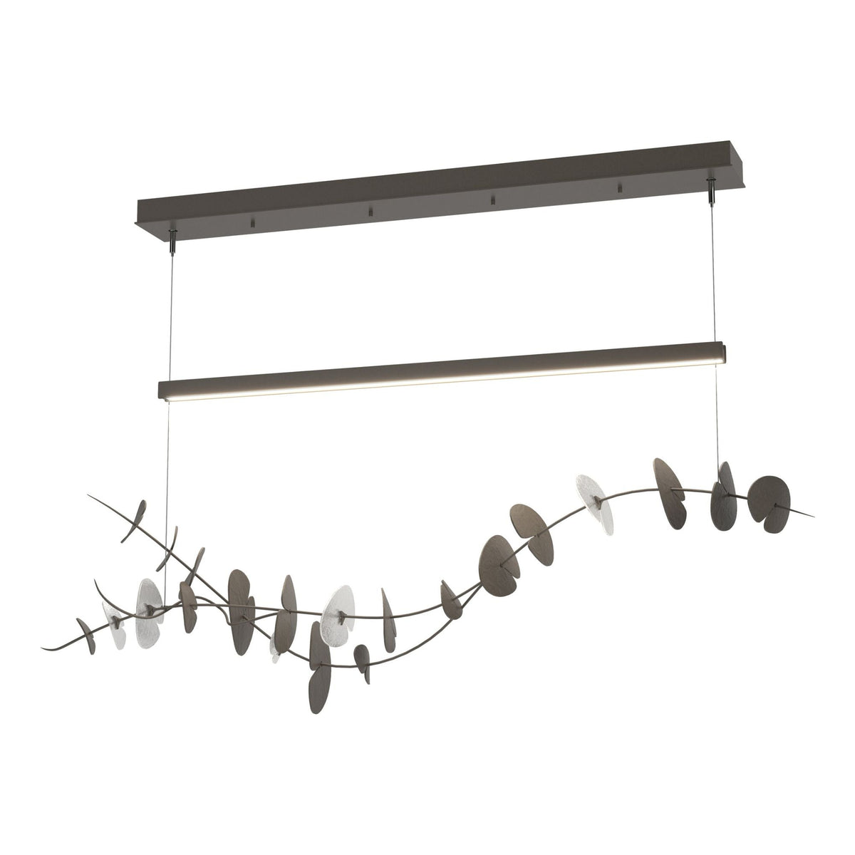 Lily LED Pendant LED Aqualite Glass (YQ) in Dark Smoke